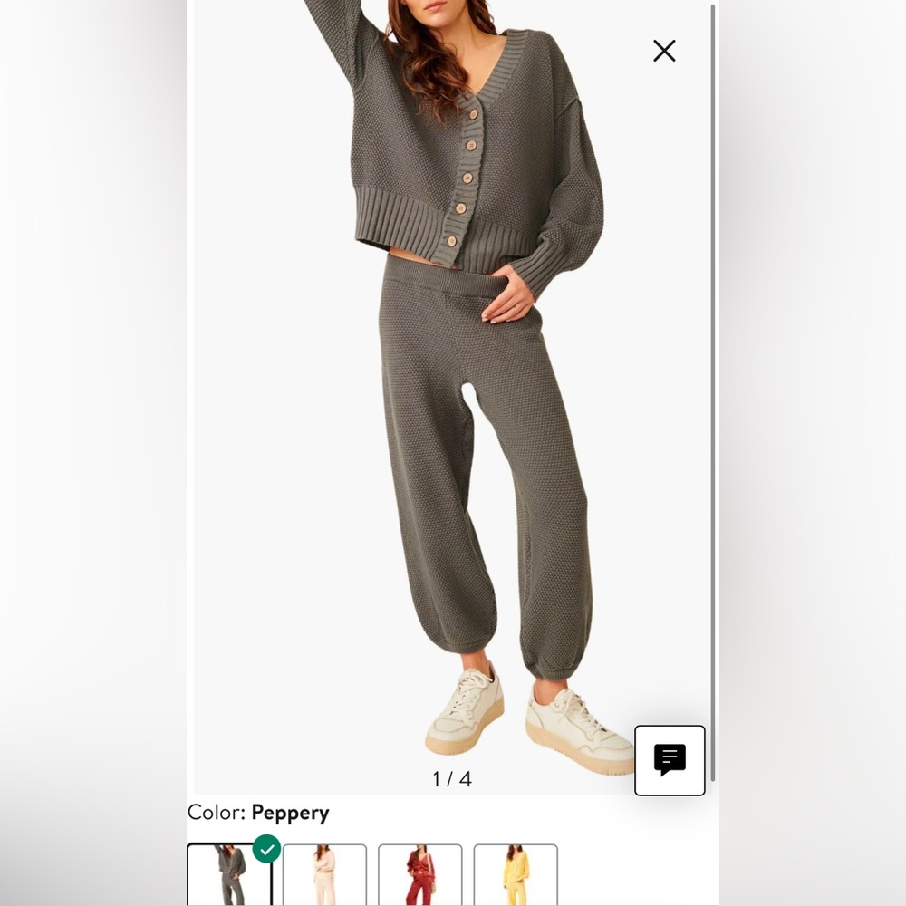 Free People Hailee Cardi Set size Small